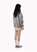 [tiedye] doublebear Sweatshirt - blue (6636675629174)