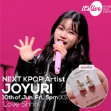 [IVE Leeseo, Jo Yuri Earring] Rosepink Heart and Ribbon Earring