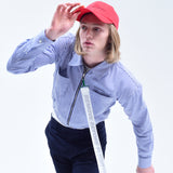リムーバブルストラップクロップシャツ/[UNISEX] Removable Strap Cropped Shirt (STRIPE)