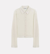 クロッププリーツシャツ / CROP PLEATS SHIRTS (WHITE,SKIN,BLACK)