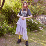 シフォンアンバランスフラワースカート / Chiffon Unbalanced Flower Skirt (2colors)