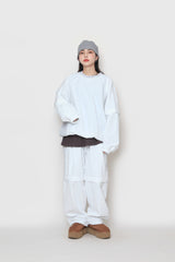 2wayナイロンスェットシャツ / two-way nylon sweatshirt