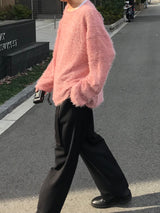 ヘアリーラウンドニットT