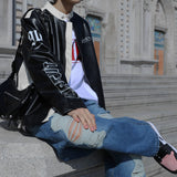 90S Biker Leather Jacket (2color)