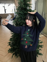 ペリルラウンドネックニット