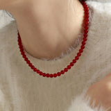 red onyx necklace