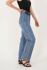 ミディアムストレートデニムパンツ / MEDIUM BLUE STRAIGHT DENIM PANTS [16626]