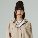 シグネチャーレタリングビーニー /SIGNATURE LETTERING BEANIE-BROWN