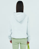 SMALL ROMAN TYPO LOGO HOODIE-WHITE MELANGE (6680880119926)