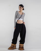 （UNISEX）スティングサイドピンタック起毛パンツ