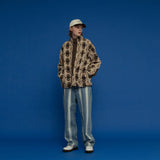 パターンフリーススナップジャケット/PATTERN FLEECE SNAP JACKET_BROWN