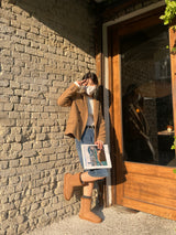 Muse wool collar short coat 