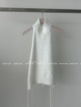 Block Soft Backless Sleeveless
