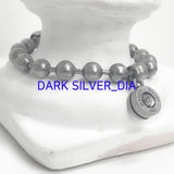 9mm ボールチェーン バレットバック ブレスレット / [BLESSEDBULLET]9mm ball chain bulletback bracelet_dark silver