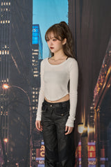 スムースロングスリーブ / SMOOTH LONG SLEEVES (IVORY)