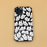 Smile Moorugi Pattern Black Bumper Case (6660047503478)
