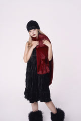 Ribbon Muffler_Wine Red
