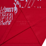 SPACE DOODLE ARTWORK SHORT SLEEVE T-SHIRT RED 