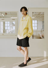 ユニセックスカフハーフパンツ/unisex cuff half pants black