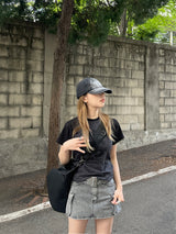 Y2k ツーポケットウォッシングベルトカーゴスカート / Y2k Two-Pocket Washing Belt Cargo Skirt