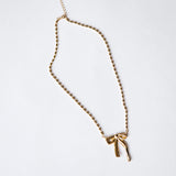 [MADE] リボンボールドネックレス (14k gold plated)