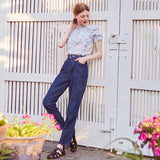 ダブルピンタックラインサマージーンズ / Double Pintuck Line Summer Jean (2colors)