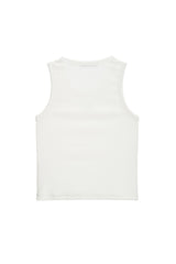 ロゴノースリーブトップ / LOGO SLEEVELESS TOP (WHITE)