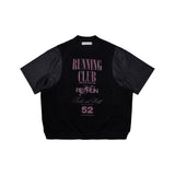レザースリーブケーブルニットセーター/[UNISEX] Leather-Sleeve Cable-Knit Sweater (Black)