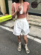 アリスVネックハーフニット