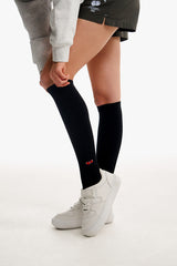 チェリーロゴニーソックス／CHERRY LOGO KNEE SOCKS [BLACK]