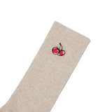 CHERRY LOGO STANDARD SOCKS [OATMEAL]