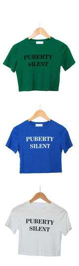 ベーシックレタリングクロップドTシャツ / Basic Lettering Cropped T-shirt