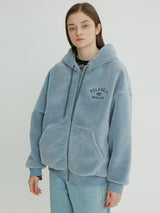 (HZ-21722) FLEECE HOOD ZIP-UP BLUE (6605056934006)