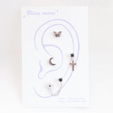 ユニークブラックピアス / [Styling] Unique Black Piercing Set (4 set)