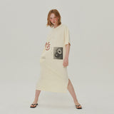 グラフィックジャージマキシドレス / GRAPHIC JERSEY MAXI DRESS_CREAM