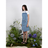 スカーフデニムチューブトップ / SCARF DENIM TUBE TOP - SKY BLUE