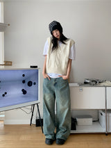 Quattro wool knit vest