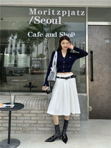 オーロラセーラートップ/Aurora Navy Collar Top