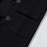 カットポイントダッフルコート / CUT POINT DUFFLE COAT - BLACK