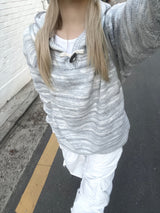 Vintage Ethnic Tteokbokki Hooded Knitwear