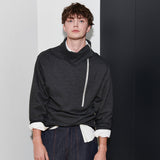 [UNISEX] SYDNEY COWL NECK SWEATSHIRT, DARK HEATHER GREY (6633242558582)