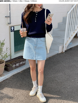 [SHOPPERMADE] ソフトハーフボタンニット (3color) (6698428596342)
