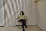 シャーリングパフブラウス/SHIRRING PUFF BLOUSE_MINT