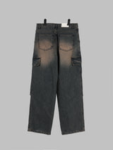 Fake cargo denim pants