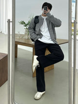 アンブラーラウンドジップアップニット / AMBLER ROUND ZIPUP KNIT