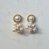 パールブーケピアス - アンティーク ver. / Pearl Bouquet Piercing - Antique ver. (Kep1er Chaehyun Earrings)