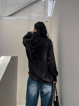 (UNISEX) ダーティーペイントウォッシングカーディガン