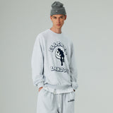 アーチプリンティングスウェット/ARCH PRINTING SWEAT SHIRT-WHITE MELANGE