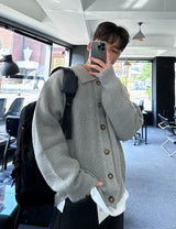 selon daily loosefit kara button cardigan