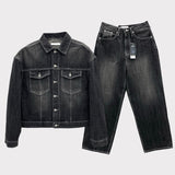 LMN Log Brush Denim Pants (2 colors)